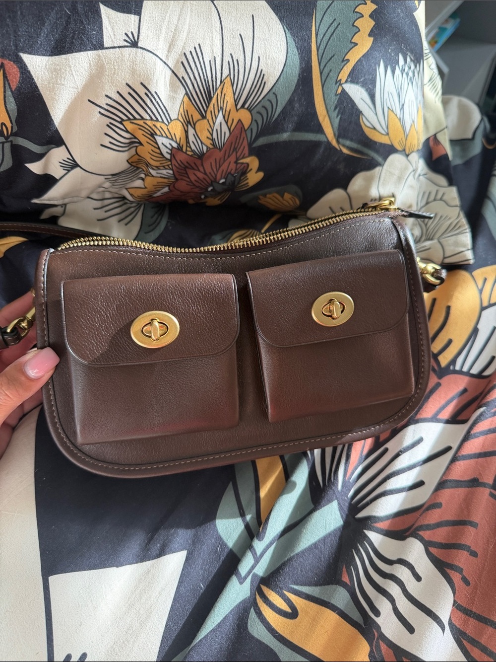 Coach Twin Turnlock Waverly Bag in maple - Picture 5 of 11